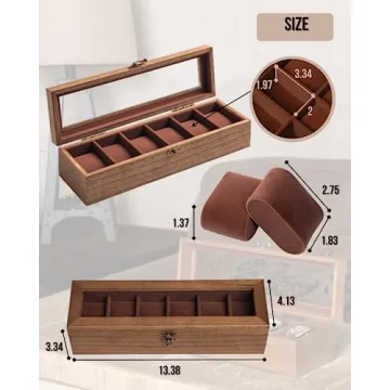 Elegant Solid Wood Watch Box Organizer for Your Timepieces
