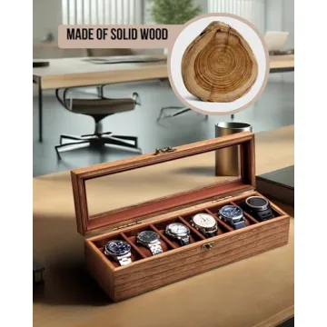 Elegant Solid Wood Watch Box Organizer for Your Timepieces
