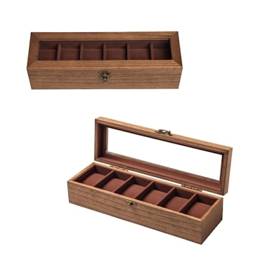 Elegant Solid Wood Watch Box Organizer for Your Timepieces