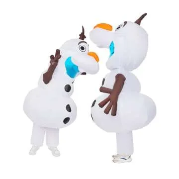 Longteng Olaf Costume Adult Inflatable Costume Men Fancy Dress Halloween Blow Up Suit Cosplay Party