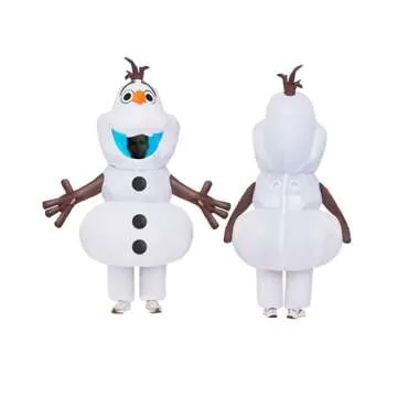 Longteng Olaf Costume Adult Inflatable Costume Men Fancy Dress Halloween Blow Up Suit Cosplay Party