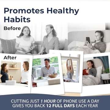 Mindsight Timed Lock Box | Unplug from Phones, Video Games, Social Media, Snacks & Cravings | 3 Modes based on Willpower | Easy to Use | Out of Sight ~ Out of Mind | Boost Your Mental Wellness