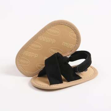 Ohwawadi Baby Girl Sandals Soft Summer Baby Girls Wedding Dress Flats Shoes Infant Newborn Crib Shoes First Walkers Prewalkers