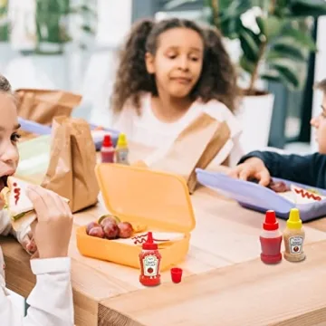 Niurewan Mini Ketchup Bottles - 8 Pcs Portable Condiment Containers