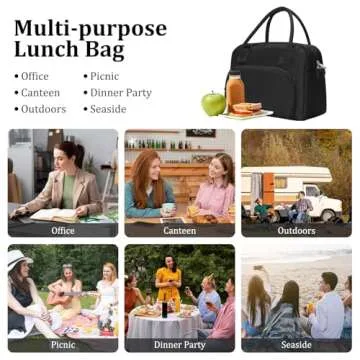 MEXS Insulated Lunch Bag for Women Men Large Reusable Lunch Box Adult Leakproof Portable Cooler Tote Bags for Work Picnic