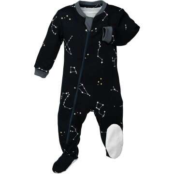 ZippyJamz Organic Zipper Footed Baby Pajamas – Comfy & Convenient