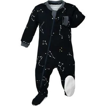 ZippyJamz Organic Zipper Footed Baby Pajamas – Comfy & Convenient