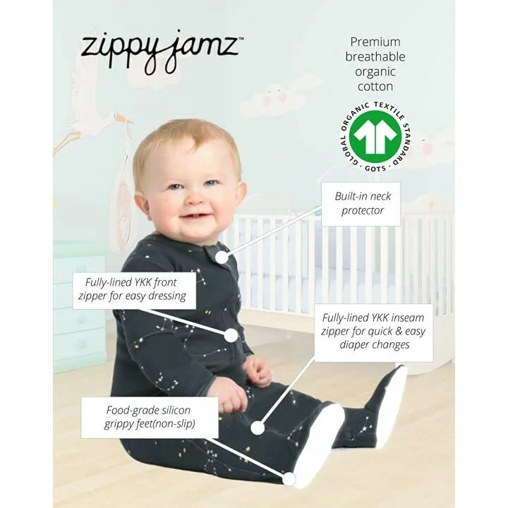 Organic Zipper Footed Baby Pajamas – ZippyJamz