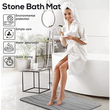 AWW Stone Bath Mat - Non-Slip Quick Drying & Stylish