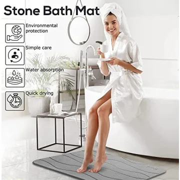 AWW Stone Bath Mat - Non-Slip Quick Drying & Stylish