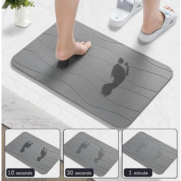 AWW Stone Bath Mat - Non-Slip Quick Drying & Stylish
