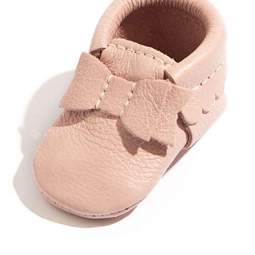 Freshly Picked Blush Bow Mocc for Stylish Babies