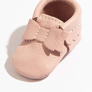 Freshly Picked Blush Bow Mocc for Stylish Babies