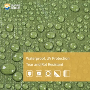GUARD SHIELD Heavy Duty 10mil Waterproof Tarp 12x12 Feet