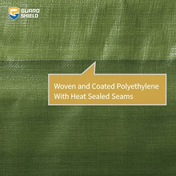 GUARD SHIELD Heavy Duty 10mil Waterproof Tarp 12x12 Feet