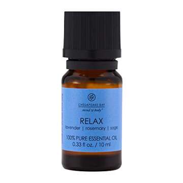 Chesapeake Bay Candle 100% Pure Essential Diffuser Oils Relaxation Set (Alseep, Calmness, Relax) (3-Pack)