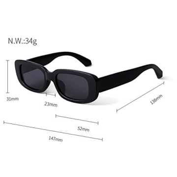Trendy 90's Retro Rectangle Sunglasses for Everyone