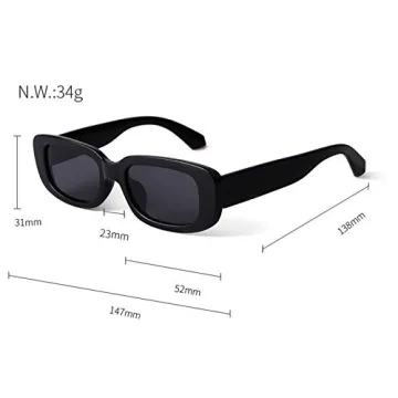 Trendy 90's Retro Rectangle Sunglasses for Everyone