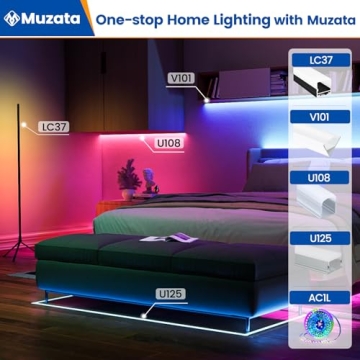 Muzata 6Pack U108 3.3FT LED Strip Channel for Spotless Lighting