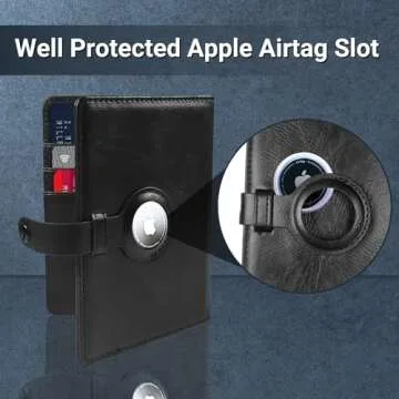 elzama Airtag Passport Holder for Men with RFID Blocking