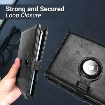 elzama Airtag Passport Holder for Men with RFID Blocking