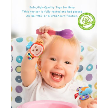 SSK Soft Baby Rattles and Foot Finder Socks for Infants