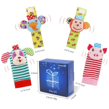 SSK Soft Baby Rattles and Foot Finder Socks for Infants