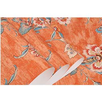 Vintage Floral Peel and Stick Wallpaper for Home Decor