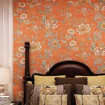 Vintage Floral Peel and Stick Wallpaper for Home Decor