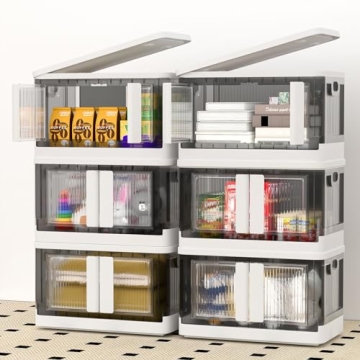 HoneySky 34 Quart Storage Bins - Collapsible & Stackable