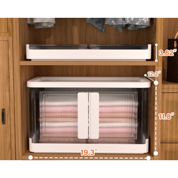 HoneySky 34 Quart Storage Bins - Collapsible & Stackable