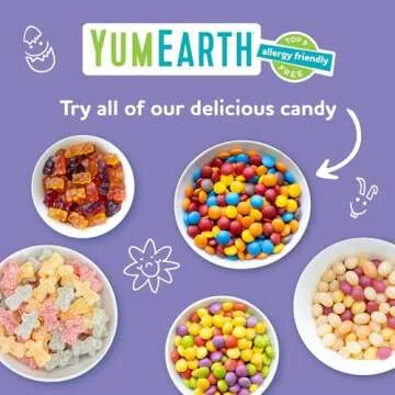 YumEarth Easter Egg Hunt Kit - 12 Eggs with Individually Wrapped Candy Snack Packs - Organic Gummy Fruits & Jelly Beans in Spring Flavors - Allergy Friendly, Gluten Free, Non-GMO, Vegan, No Artificial Flavors or Dyes