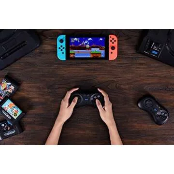 8Bitdo M30 Bluetooth Controller for Switch, Windows and Android, 6-Button Layout for SEGA’s Classic Games (Black)