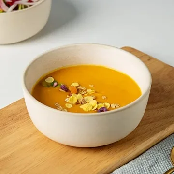 AmorArc 26oz Stoneware Bowls Set - Durable & Microwave Safe