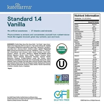 KATE FARMS Vegan Protein Shake - 20g Protein, Organic Nutrients