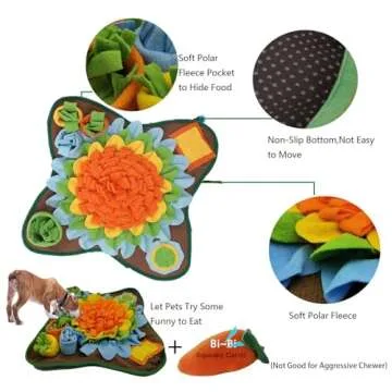 Alibuy Dogs Snuffle Mat Pet Feeding Mats Puppy Sniffing Pad,Cat Doggies Interactive Puzzle Toys for ...