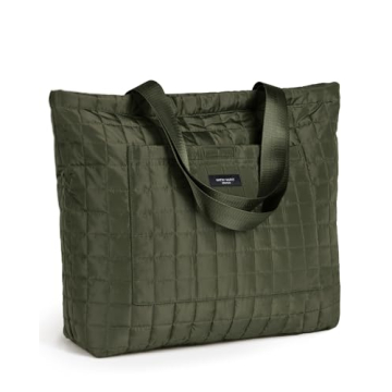 SATIN SAINT Large Quilted Tote Bag, 35L Big Lightweight Tote Bag for Women Men Unisex, Carry-On Shou...
