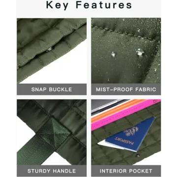 SATIN SAINT Large Quilted Tote Bag, 35L Big Lightweight Tote Bag for Women Men Unisex, Carry-On Shoulder Bag Overnight Weekender Travel Bags, Yoga Gym Bag Totebag, Armygreen