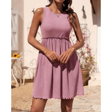 BTFBM Women Sleeveless Summer Dress Comfortable Chic Style