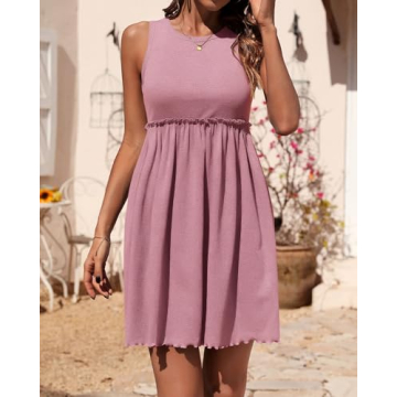 BTFBM Women Sleeveless Summer Dress Comfortable Chic Style