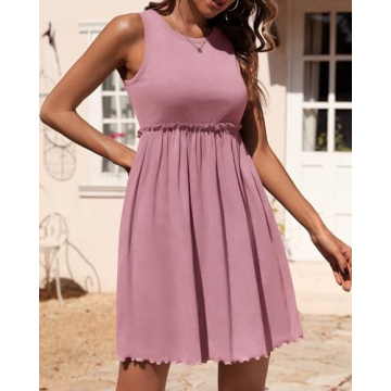 BTFBM Women Sleeveless Summer Dress Comfortable Chic Style