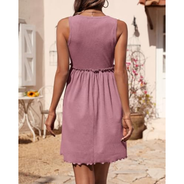 BTFBM Women Sleeveless Summer Dress Comfortable Chic Style