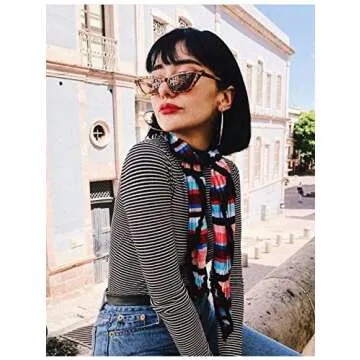 FEISEDY Small Cat Eye Sunglasses Vintage Square Shade Women Eyewear B2291