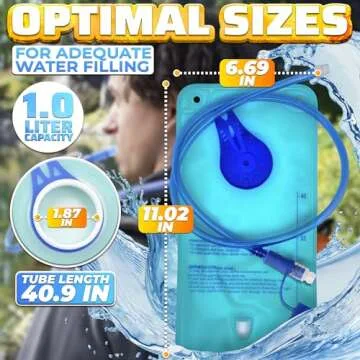 High Quality 1-Liter Hydration Bladder - Ideal for Hiking & Camping