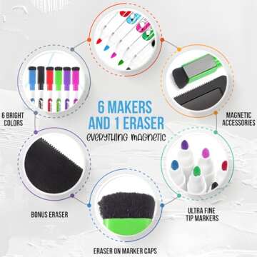 Cinch Magnetic Dry Erase Calendar & Chores Chart for Kids