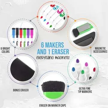 Cinch Magnetic Dry Erase Calendar & Chores Chart for Kids