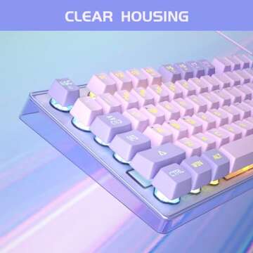 Gaming Keyboard and Mouse Combo, K1 RGB LED Backlit Keyboard with 104 Key Computer PC Gaming Keyboar...