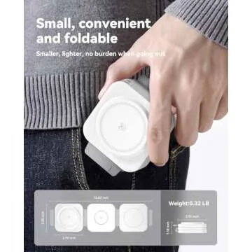 Compact 3-in-1 Magnetic Wireless Charger for Apple Devices