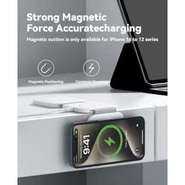 Compact 3-in-1 Magnetic Wireless Charger for Apple Devices
