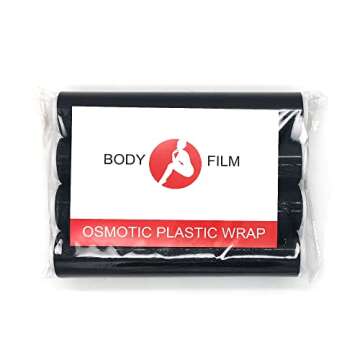 4 Rolls 60 Meters Premium Osmotic Plastic Body Wrap Black Film